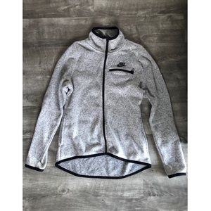 Grey Nike zip up! BARLEY WORN